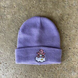 MAD Engine Care Bear Beanie Purple Knit Beanie Hat OS